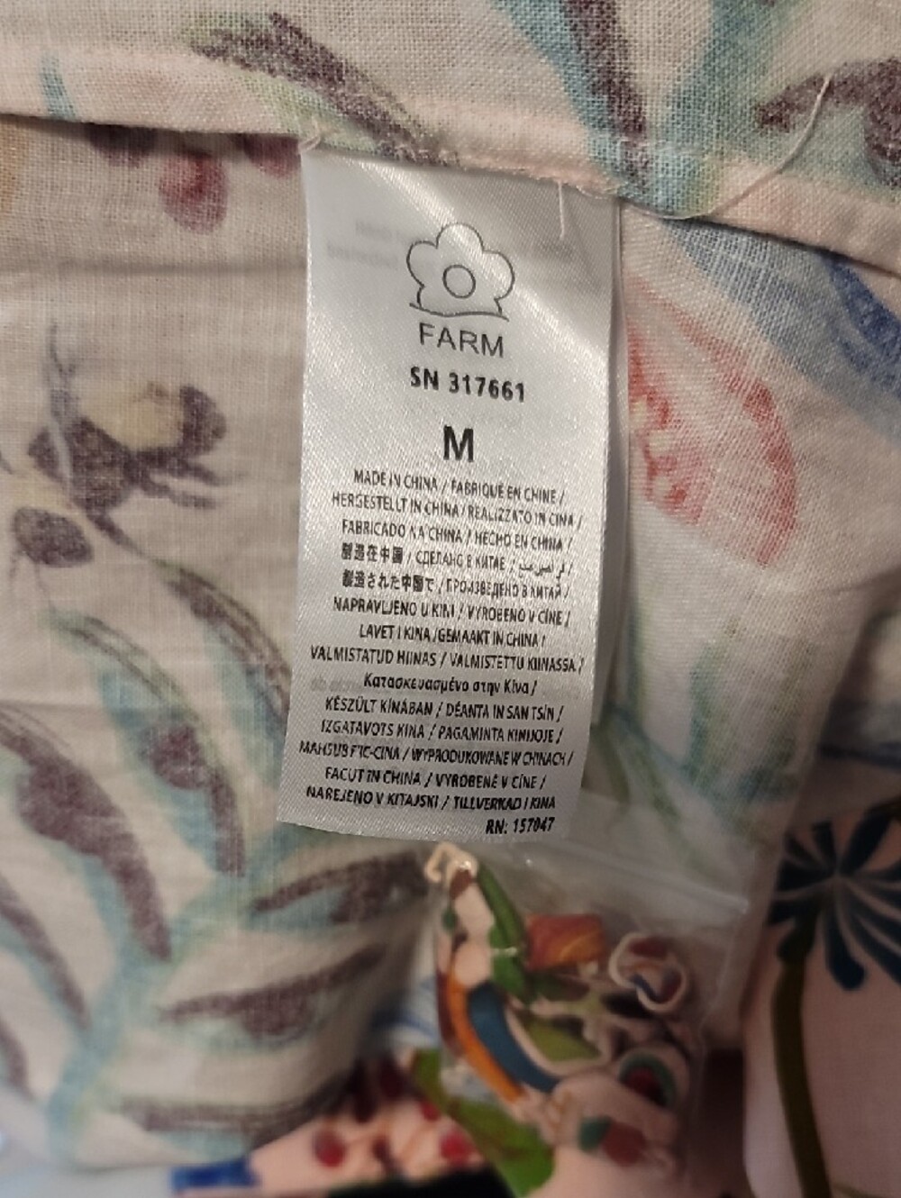 NWT FARM RIO Strapless Maxi Dress with Colorful Botanical Print Size M - Picture 8 of 9